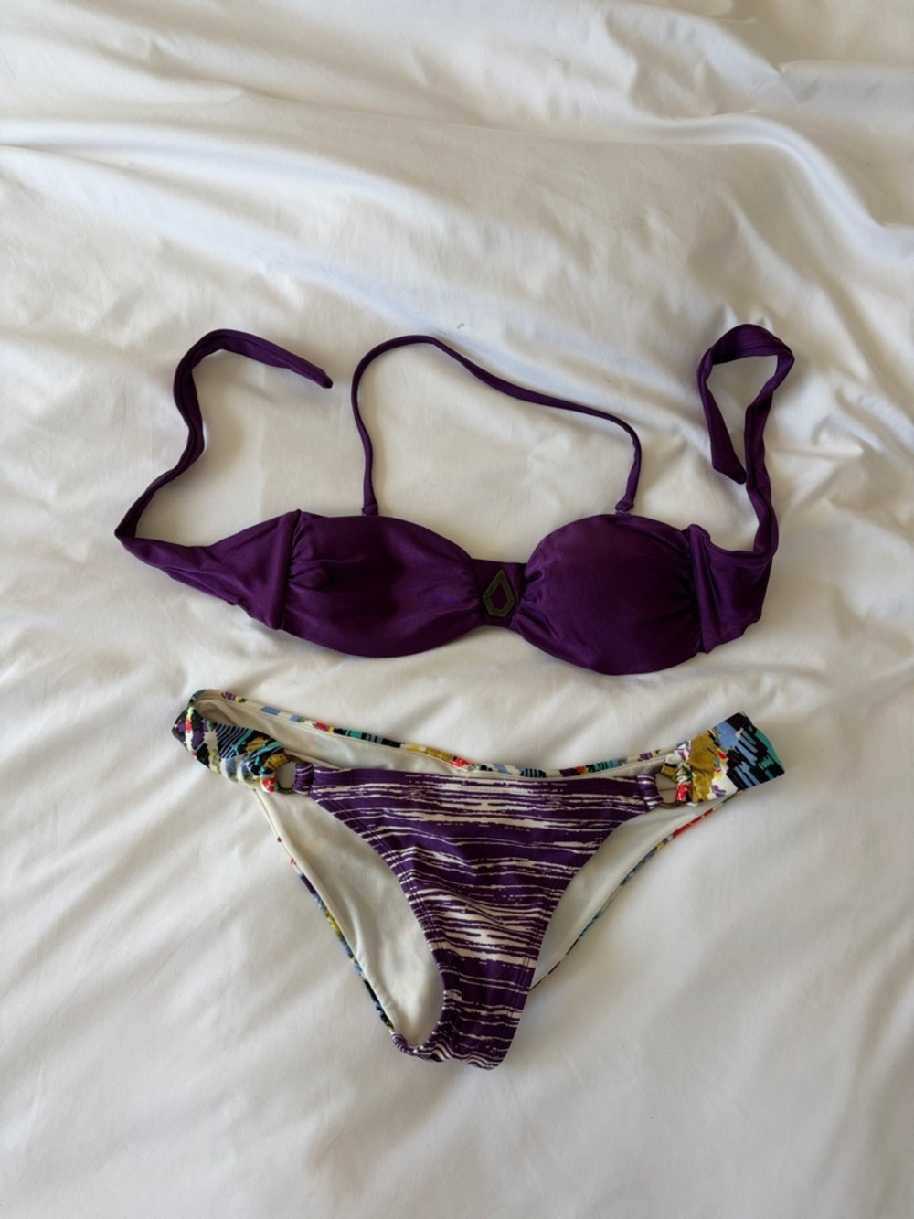 Purple Volcom Halter Bikini